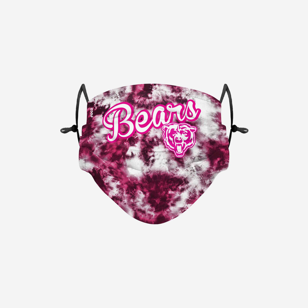 Chicago Bears Pink Tie-Dye Adjustable Face Cover FOCO - FOCO.com