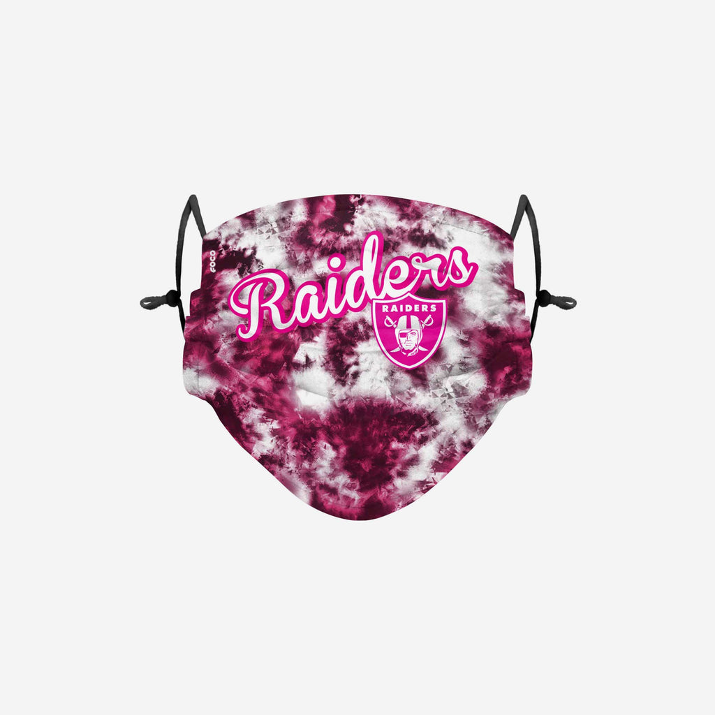 Las Vegas Raiders Pink Tie-Dye Adjustable Face Cover FOCO - FOCO.com