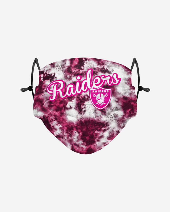 Las Vegas Raiders Pink Tie-Dye Adjustable Face Cover FOCO - FOCO.com