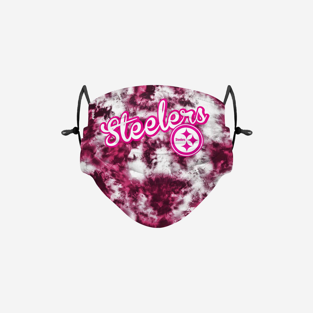 Pittsburgh Steelers Pink Tie-Dye Adjustable Face Cover FOCO - FOCO.com
