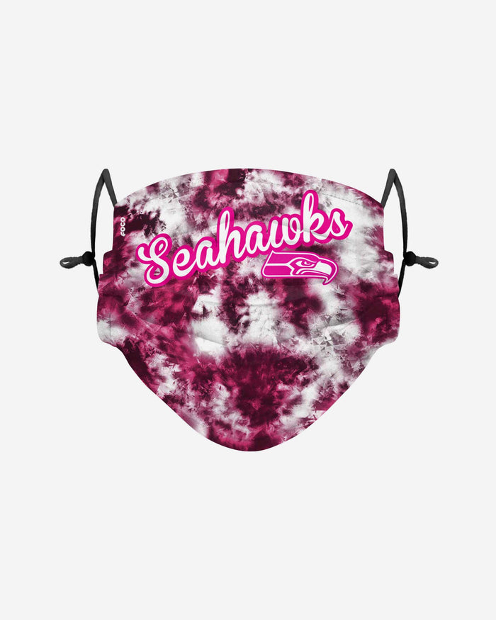 Seattle Seahawks Pink Tie-Dye Adjustable Face Cover FOCO - FOCO.com