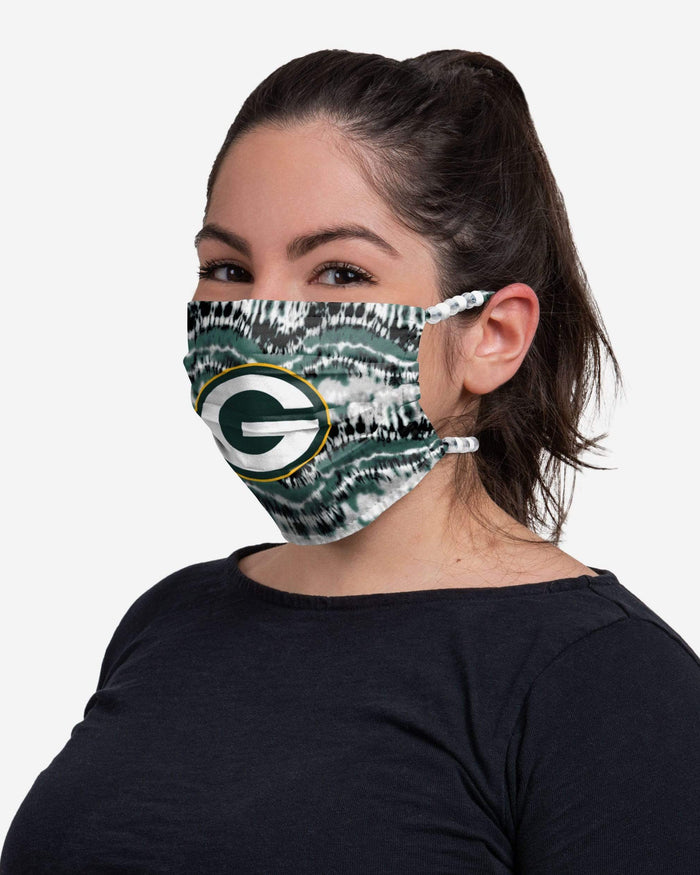 Green Bay Packers Tie-Dye Beaded Tie-Back Face Cover FOCO - FOCO.com