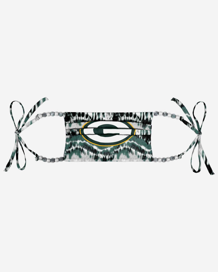 Green Bay Packers Tie-Dye Beaded Tie-Back Face Cover FOCO - FOCO.com