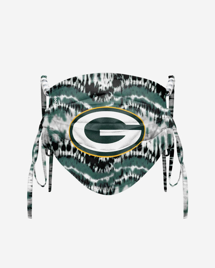 Green Bay Packers Tie-Dye Beaded Tie-Back Face Cover FOCO - FOCO.com