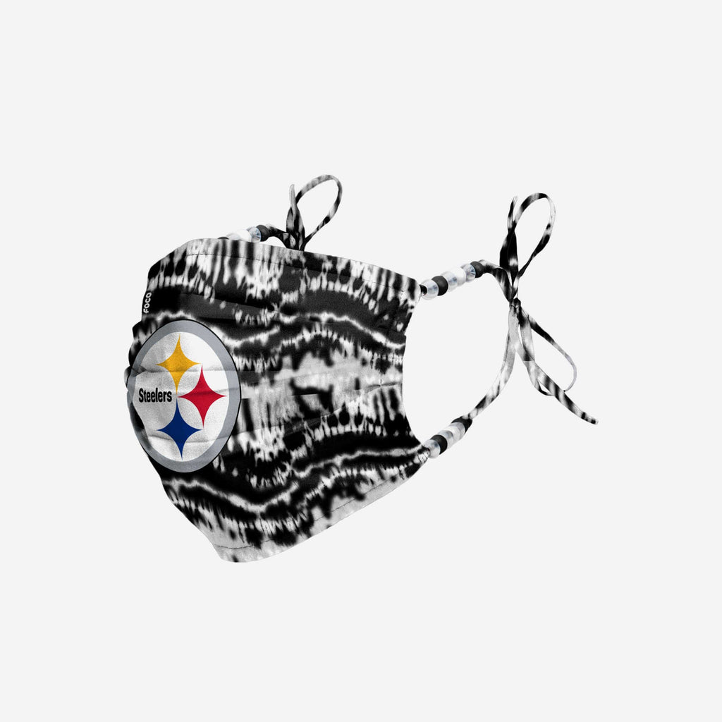 Pittsburgh Steelers Tie-Dye Beaded Tie-Back Face Cover FOCO - FOCO.com