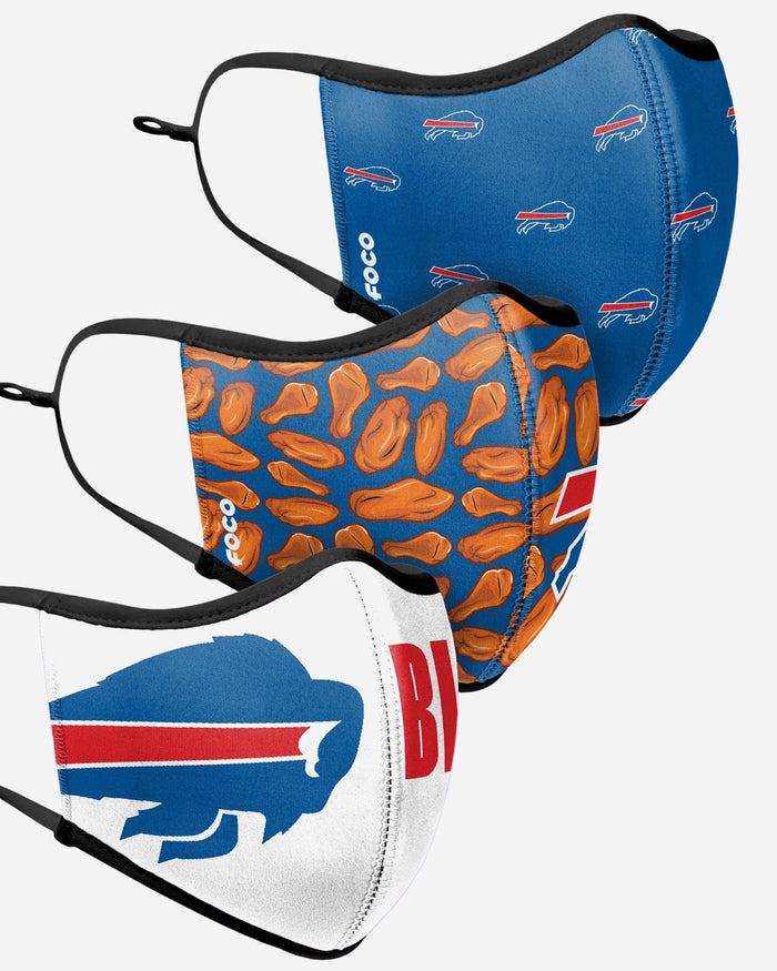 Buffalo Bills Thematic Sport 3 Pack Face Cover FOCO - FOCO.com