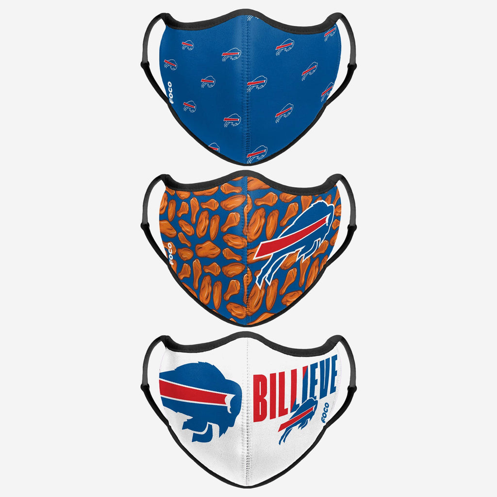 Buffalo Bills Thematic Sport 3 Pack Face Cover FOCO - FOCO.com