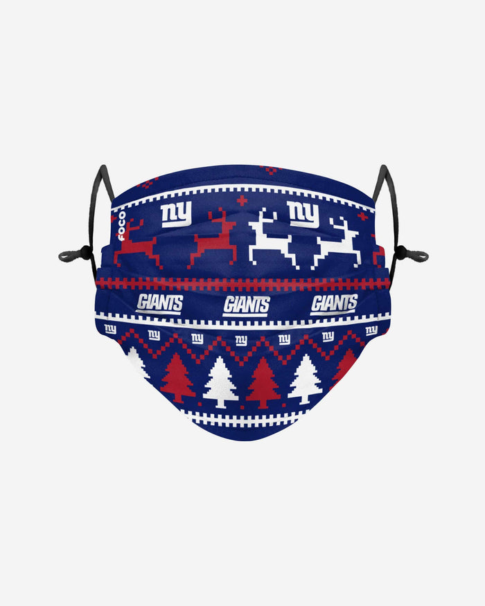 New York Giants Wordmark Holiday Adjustable Face Cover FOCO - FOCO.com