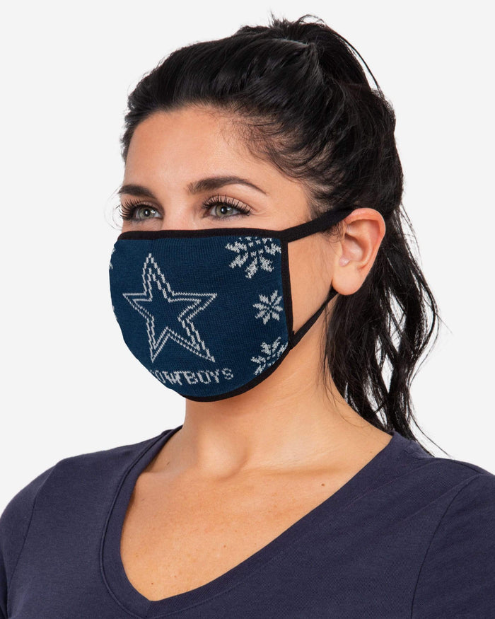 Dallas Cowboys Womens Knit 2 Pack Face Cover FOCO - FOCO.com