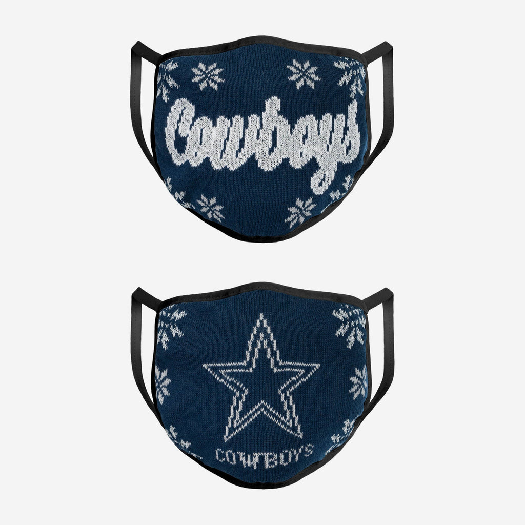 Dallas Cowboys Womens Knit 2 Pack Face Cover FOCO - FOCO.com