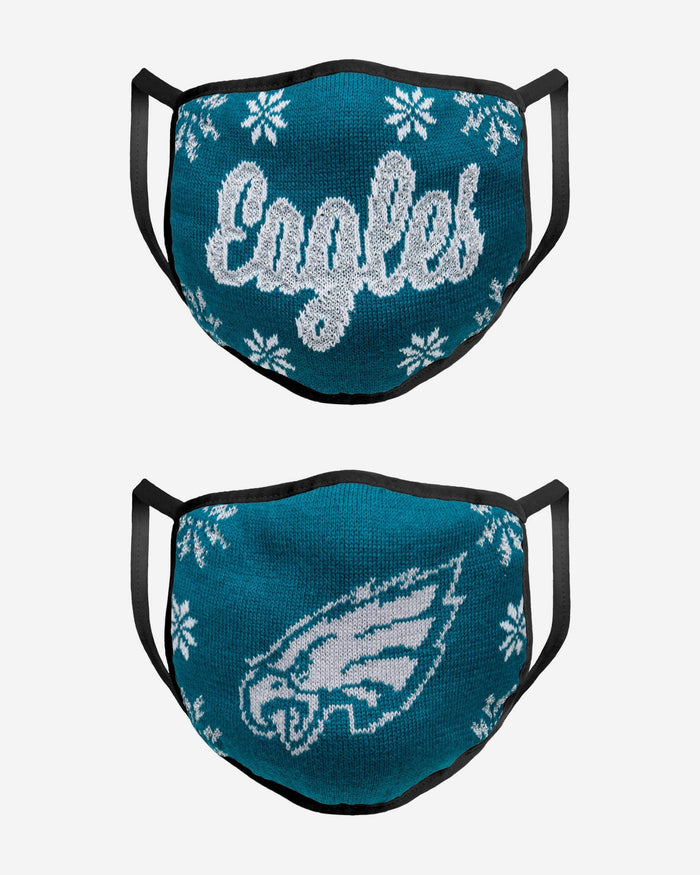 Philadelphia Eagles Womens Knit 2 Pack Face Cover FOCO - FOCO.com