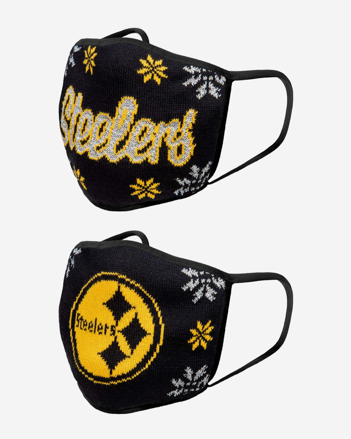 Pittsburgh Steelers Womens Knit 2 Pack Face Cover FOCO - FOCO.com