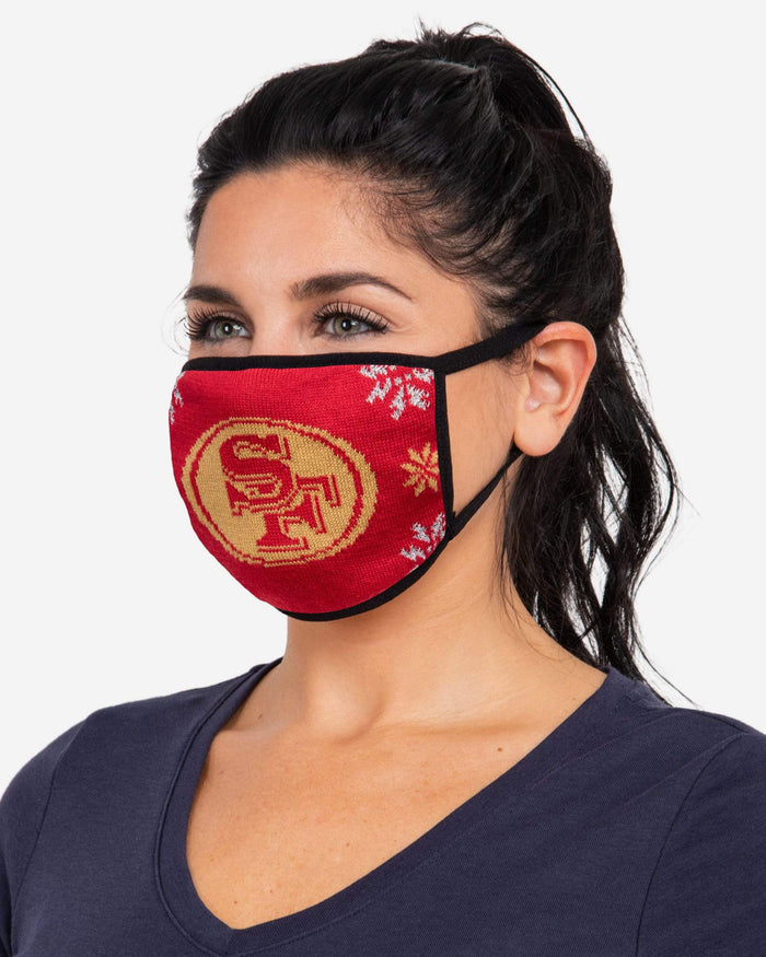 San Francisco 49ers Womens Knit 2 Pack Face Cover FOCO - FOCO.com