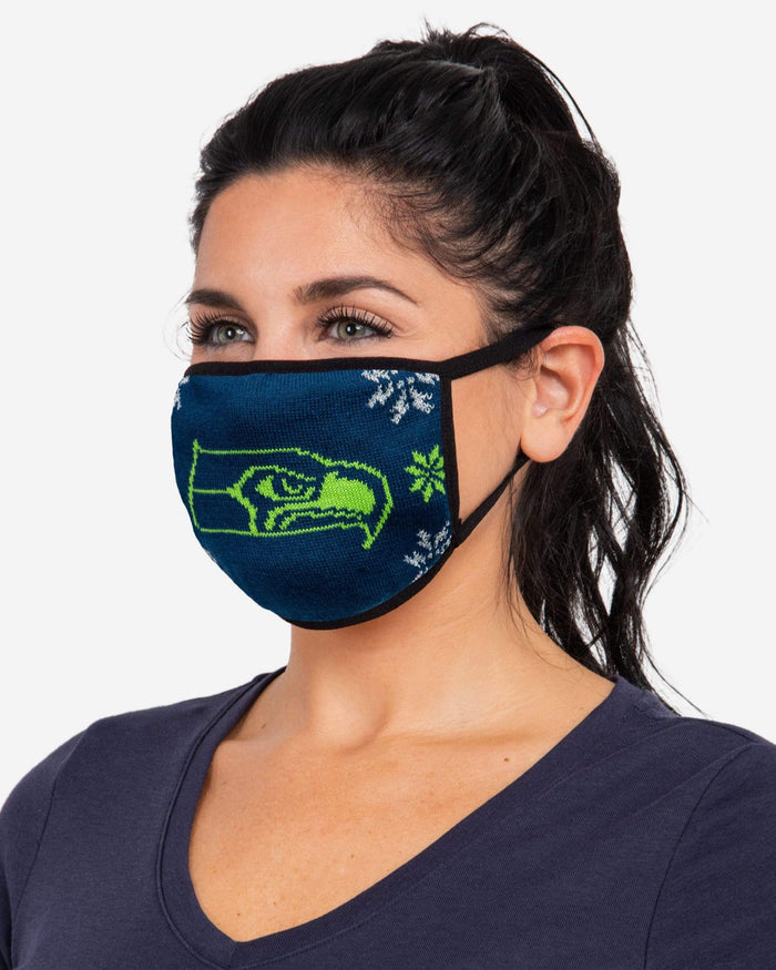 Seattle Seahawks Womens Knit 2 Pack Face Cover FOCO - FOCO.com
