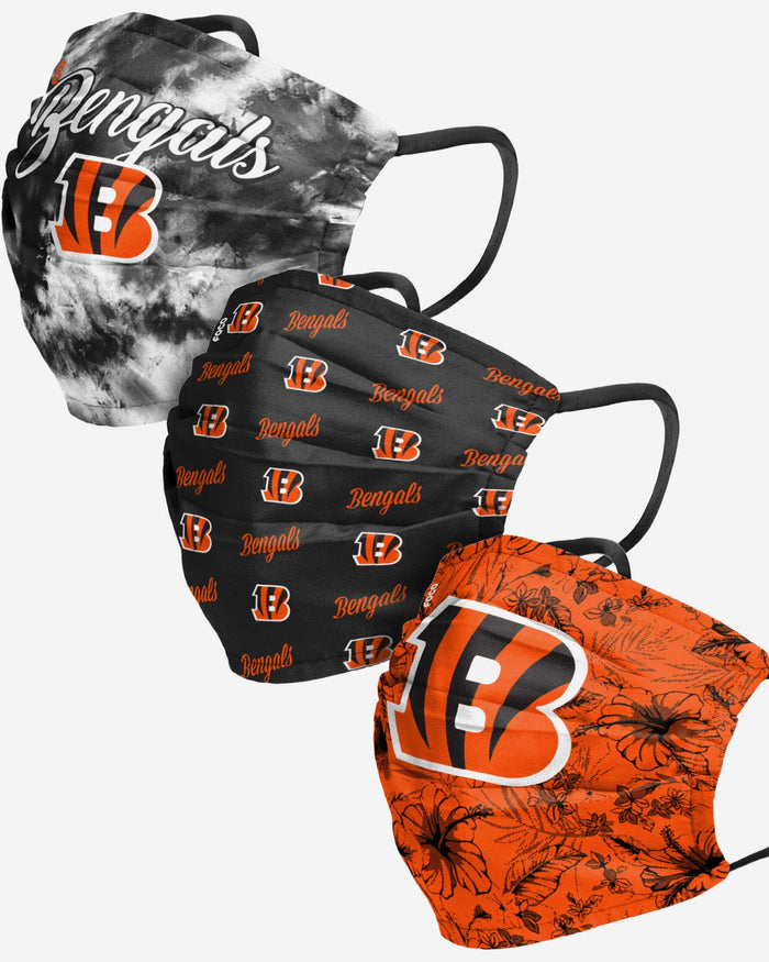 Cincinnati Bengals Womens Matchday 3 Pack Face Cover FOCO - FOCO.com