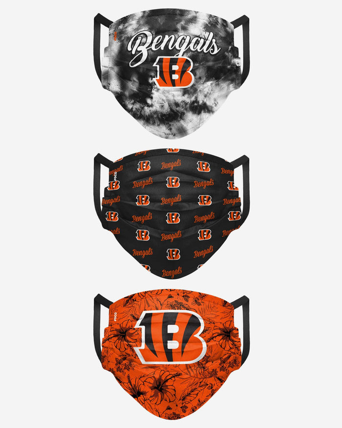 Cincinnati Bengals Womens Matchday 3 Pack Face Cover FOCO - FOCO.com