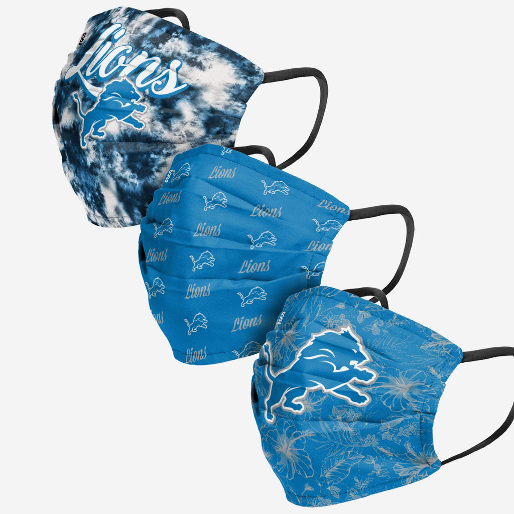 Detroit Lions Womens Matchday 3 Pack Face Cover FOCO - FOCO.com