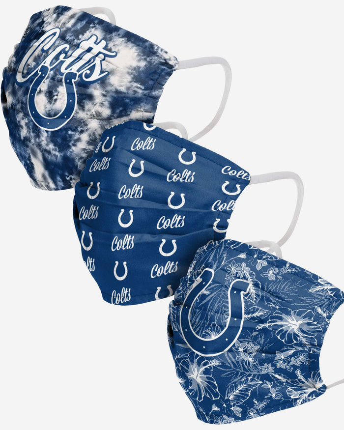 Indianapolis Colts Womens Matchday 3 Pack Face Cover FOCO - FOCO.com