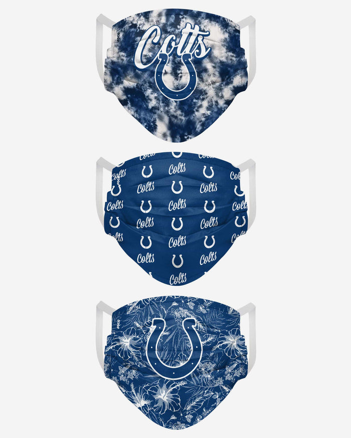 Indianapolis Colts Womens Matchday 3 Pack Face Cover FOCO - FOCO.com