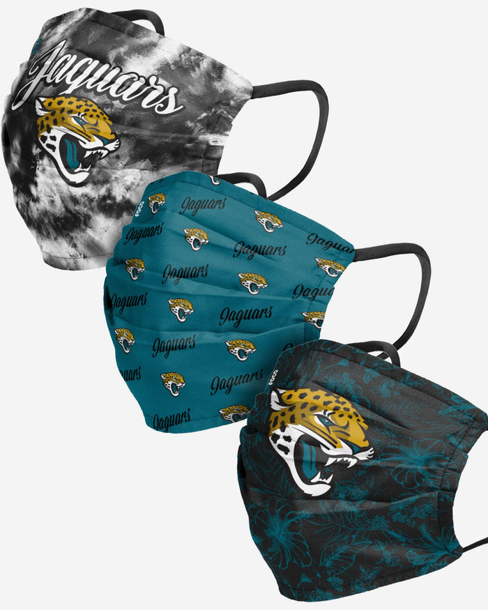 Jacksonville Jaguars Womens Matchday 3 Pack Face Cover FOCO - FOCO.com