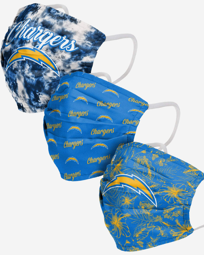 Los Angeles Chargers Womens Matchday 3 Pack Face Cover FOCO - FOCO.com