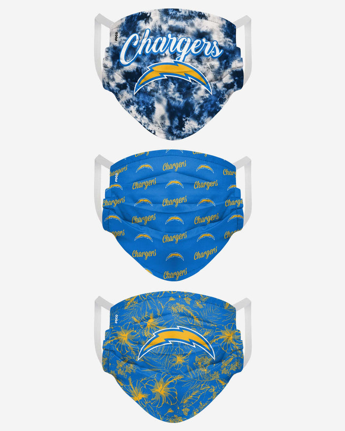 Los Angeles Chargers Womens Matchday 3 Pack Face Cover FOCO - FOCO.com