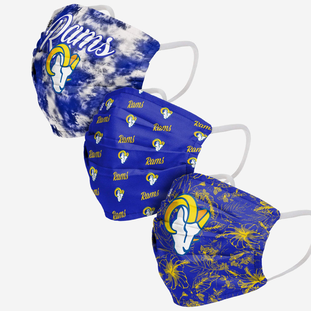 Los Angeles Rams Womens Matchday 3 Pack Face Cover FOCO - FOCO.com