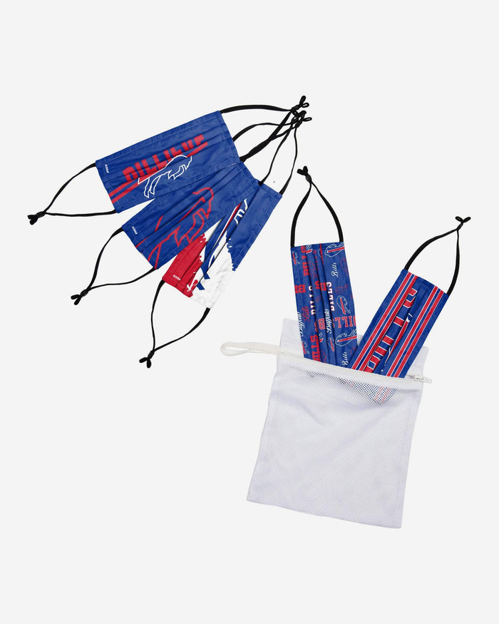 Buffalo Bills Youth Rising Stars Adjustable 5 Pack Face Cover FOCO - FOCO.com