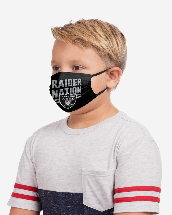 Las Vegas Raiders Youth Rising Stars Adjustable 5 Pack Face Cover FOCO - FOCO.com