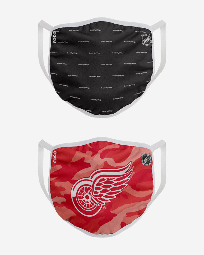 Detroit Red Wings Clutch 2 Pack Face Cover FOCO - FOCO.com