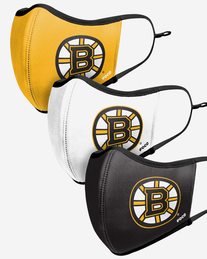 Boston Bruins Sport 3 Pack Face Cover FOCO - FOCO.com
