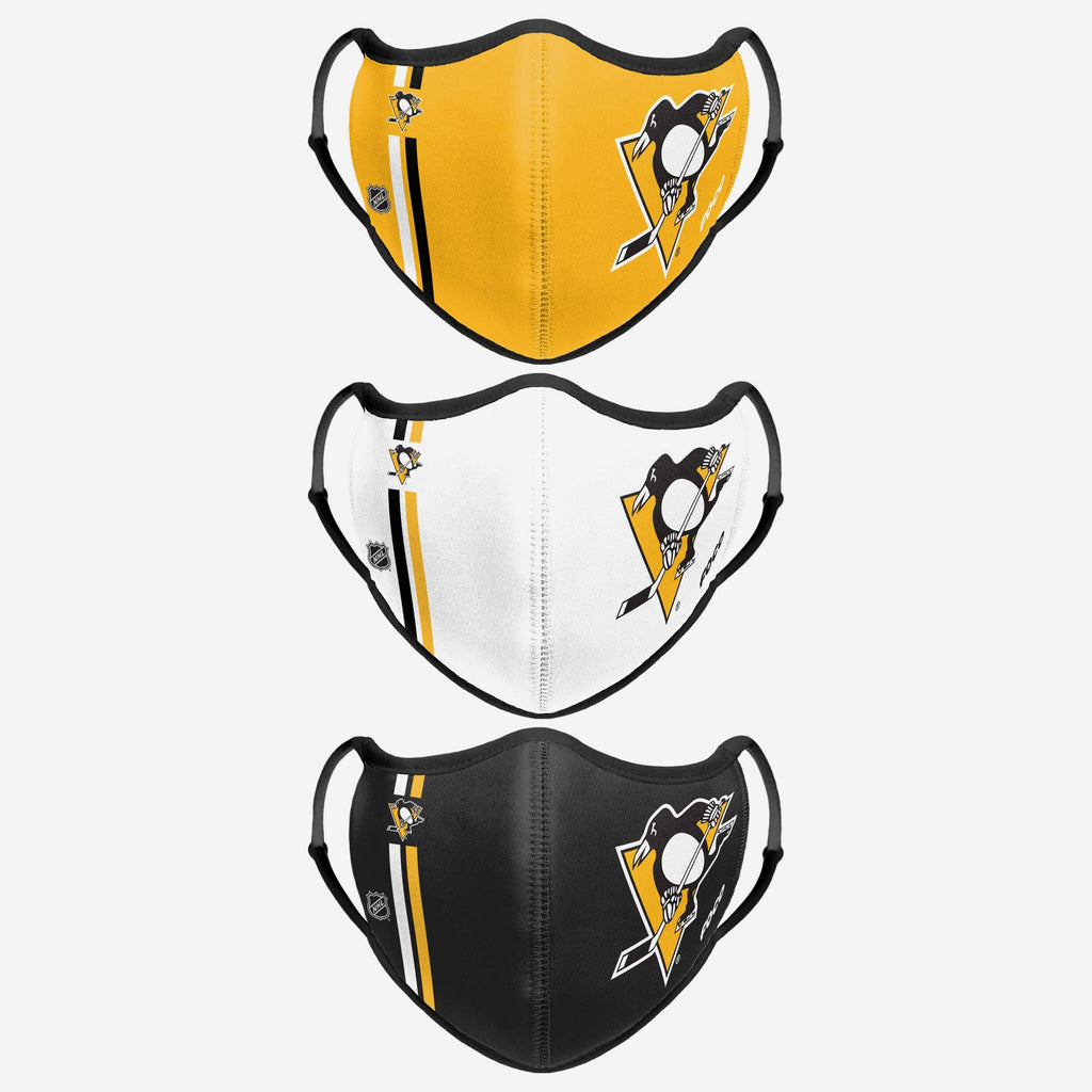 Pittsburgh Penguins Sport 3 Pack Face Cover FOCO - FOCO.com