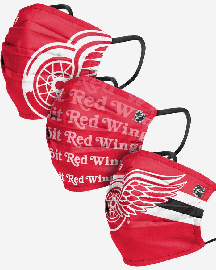 Detroit Red Wings Matchday 3 Pack Face Cover FOCO - FOCO.com