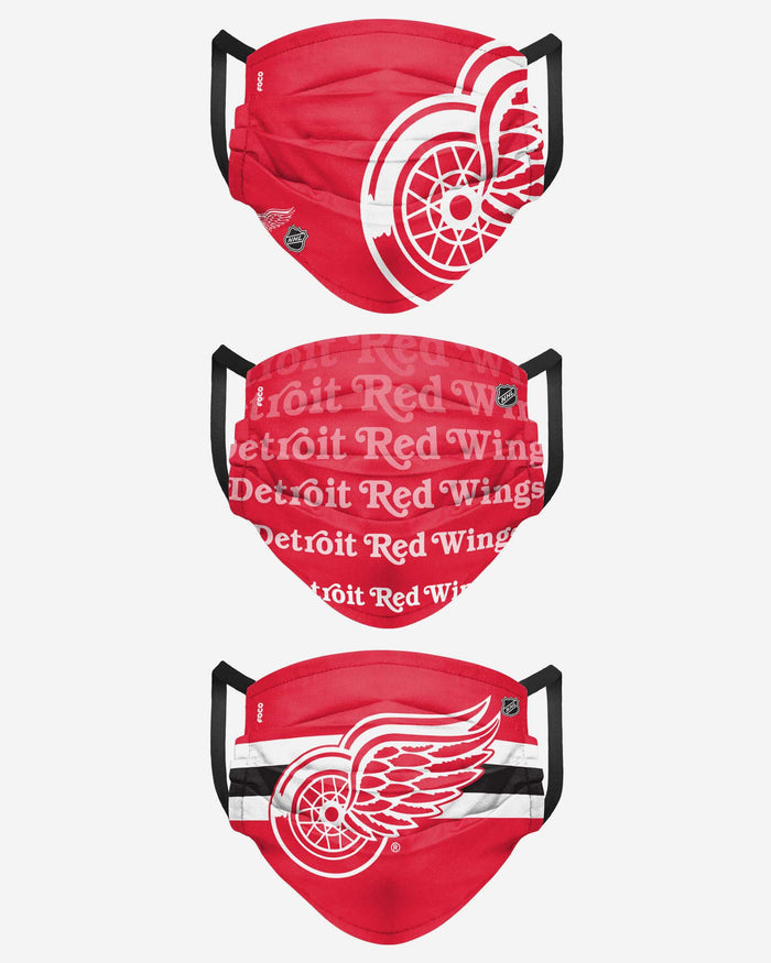 Detroit Red Wings Matchday 3 Pack Face Cover FOCO - FOCO.com