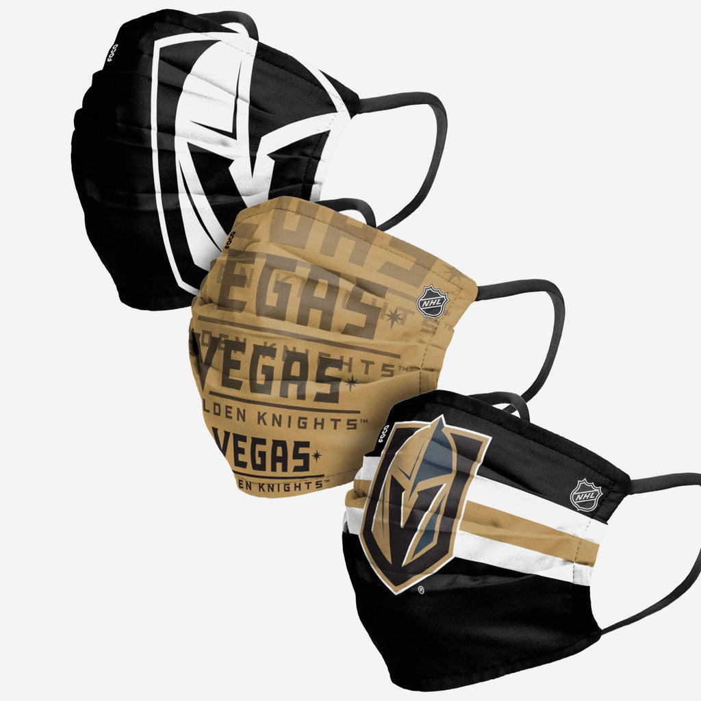Vegas Golden Knights Matchday 3 Pack Face Cover FOCO - FOCO.com