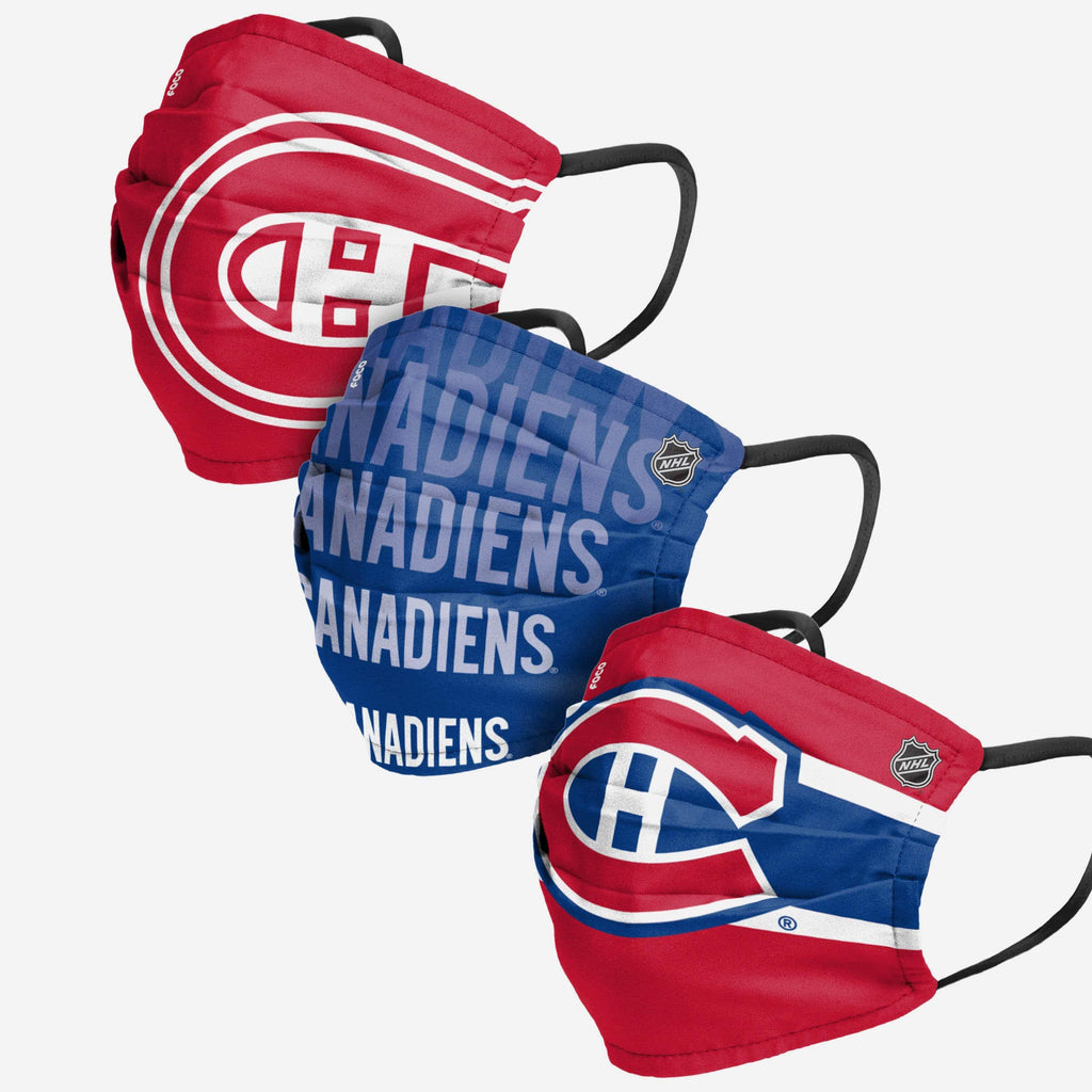 Montreal Canadiens Matchday 3 Pack Face Cover FOCO - FOCO.com