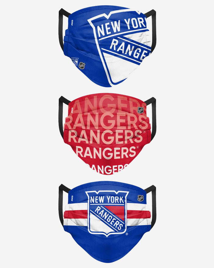 New York Rangers Matchday 3 Pack Face Cover FOCO - FOCO.com