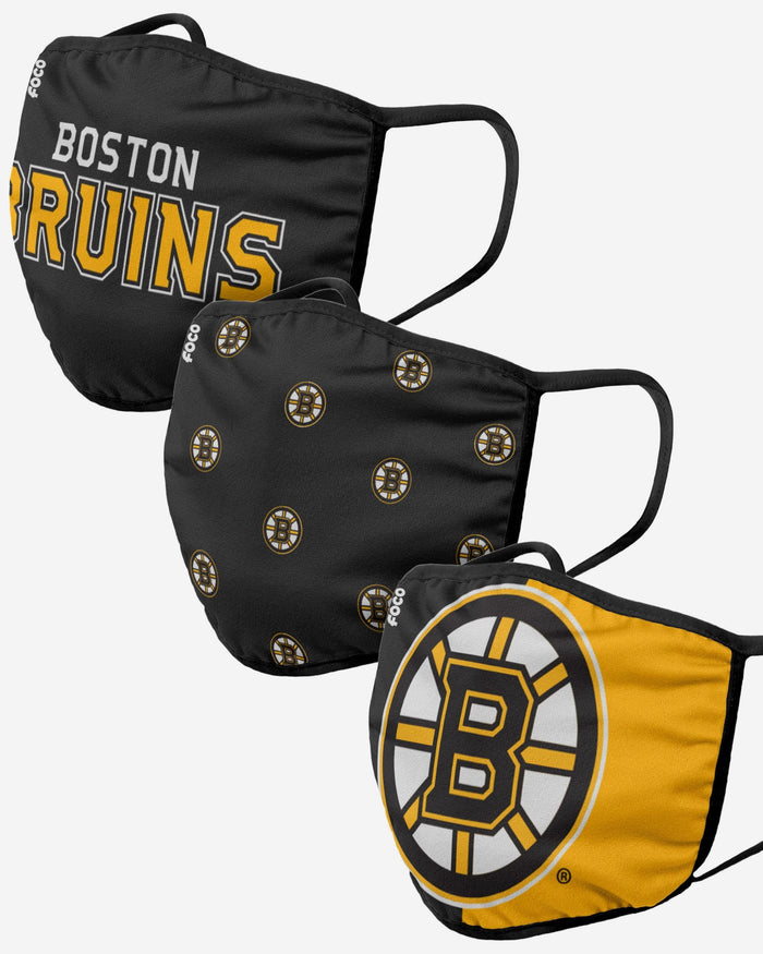 Boston Bruins 3 Pack Face Cover FOCO Adult - FOCO.com
