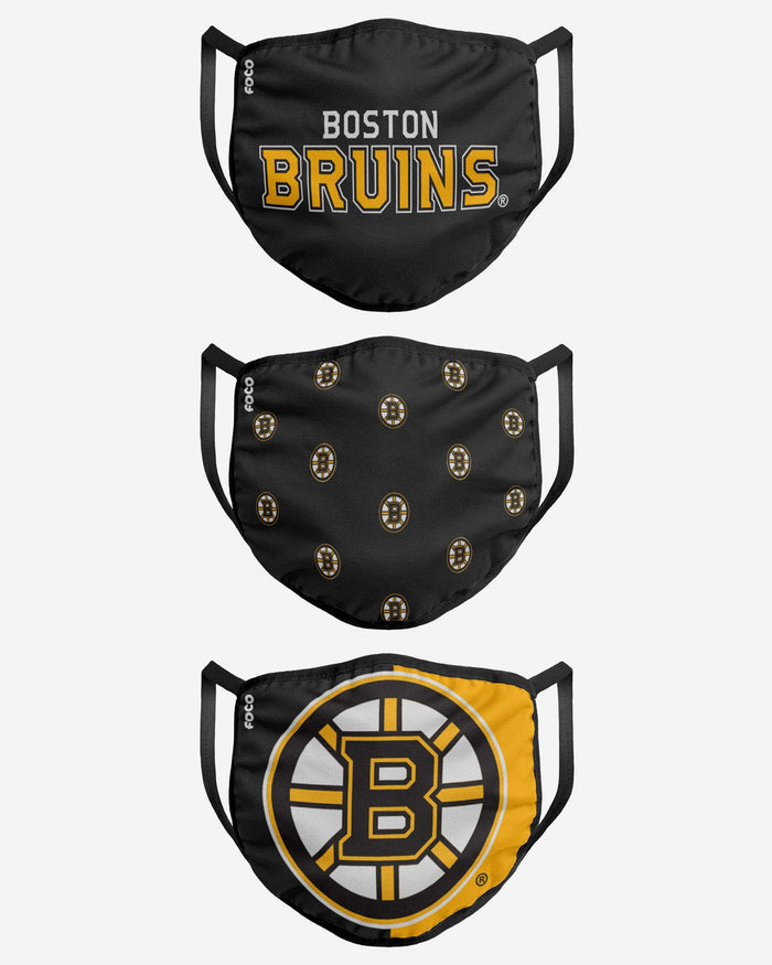 Boston Bruins 3 Pack Face Cover FOCO - FOCO.com
