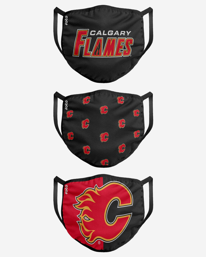 Calgary Flames 3 Pack Face Cover FOCO - FOCO.com