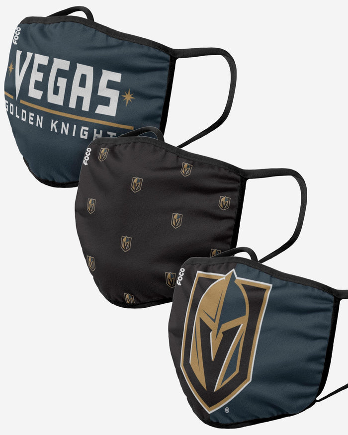 Vegas Golden Knights 3 Pack Face Cover FOCO Adult - FOCO.com