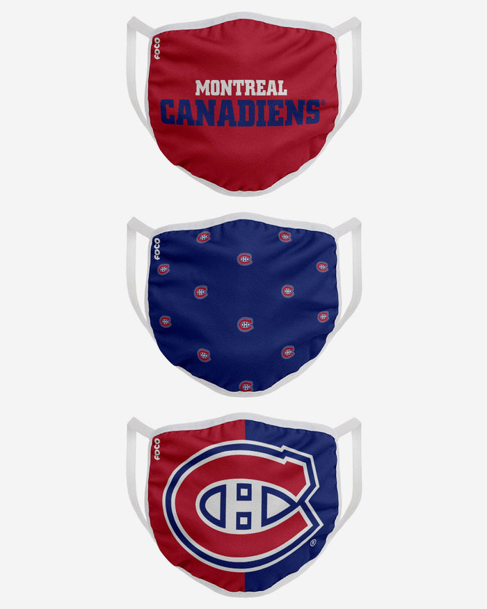 Montreal Canadiens 3 Pack Face Cover FOCO - FOCO.com