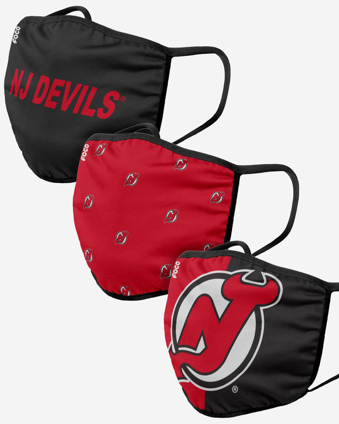 New Jersey Devils 3 Pack Face Cover FOCO Adult - FOCO.com