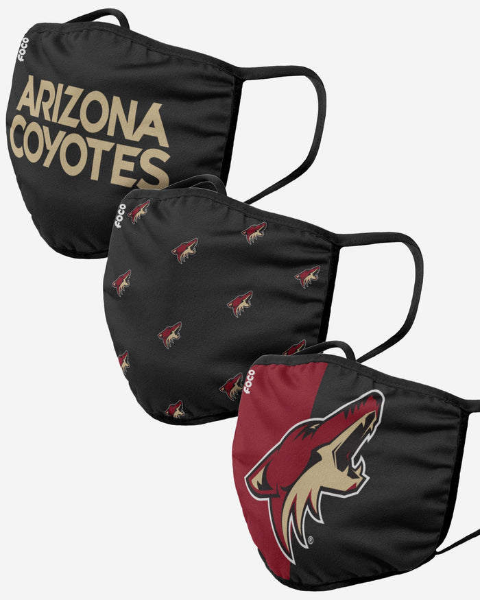 Arizona Coyotes 3 Pack Face Cover FOCO Adult - FOCO.com