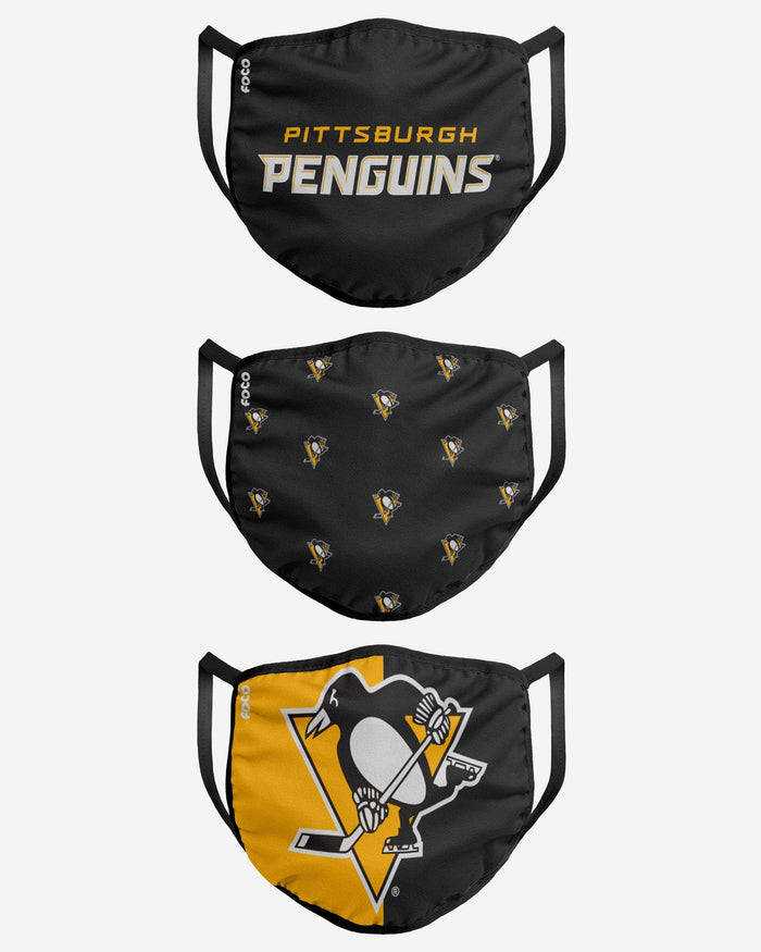 Pittsburgh Penguins 3 Pack Face Cover FOCO - FOCO.com