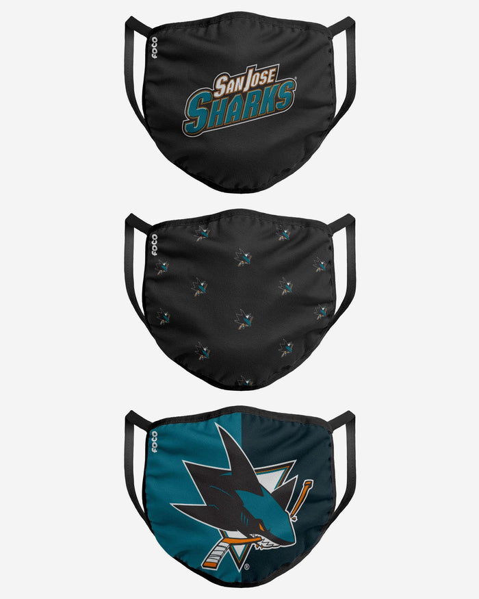 San Jose Sharks 3 Pack Face Cover FOCO - FOCO.com