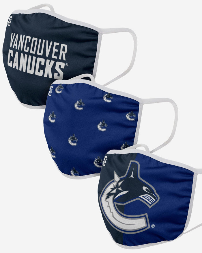 Vancouver Canucks 3 Pack Face Cover FOCO Adult - FOCO.com