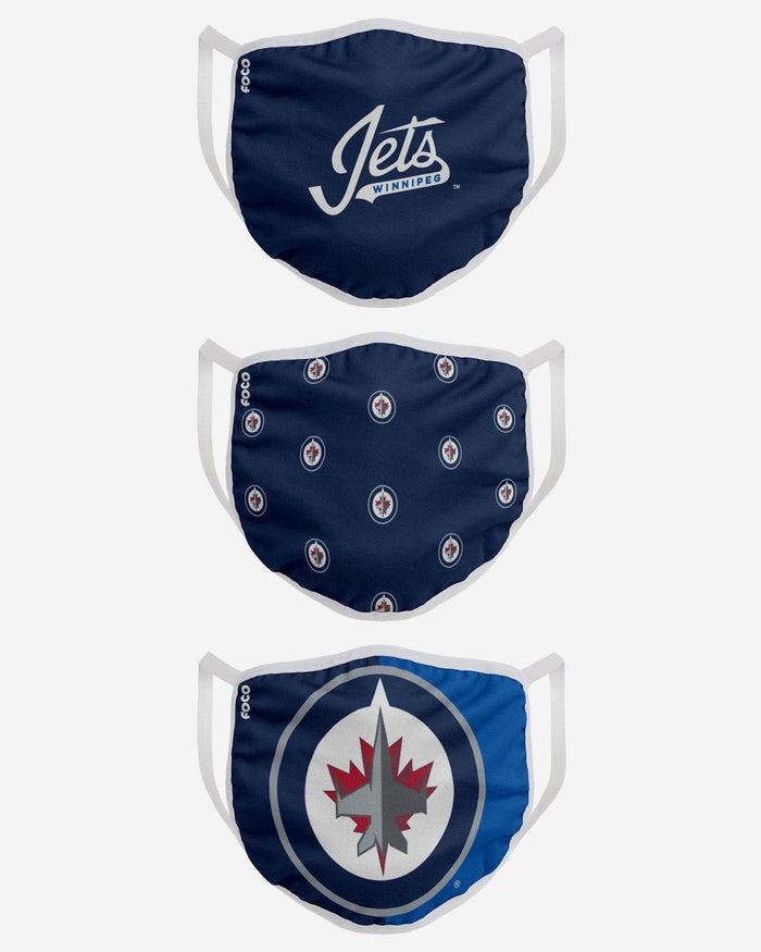 Winnipeg Jets 3 Pack Face Cover FOCO - FOCO.com