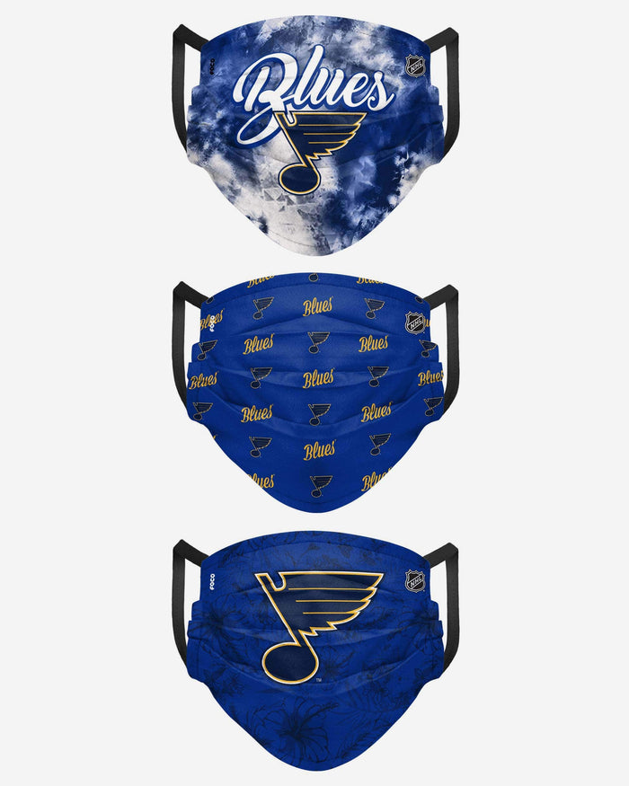 St Louis Blues Womens Matchday 3 Pack Face Cover FOCO - FOCO.com
