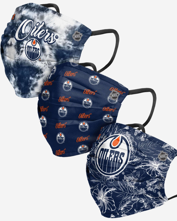 Edmonton Oilers Womens Matchday 3 Pack Face Cover FOCO - FOCO.com